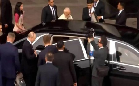 PM Modi, Putin share car ride in Delhi, weeks after traveling together in Bishkek - watch