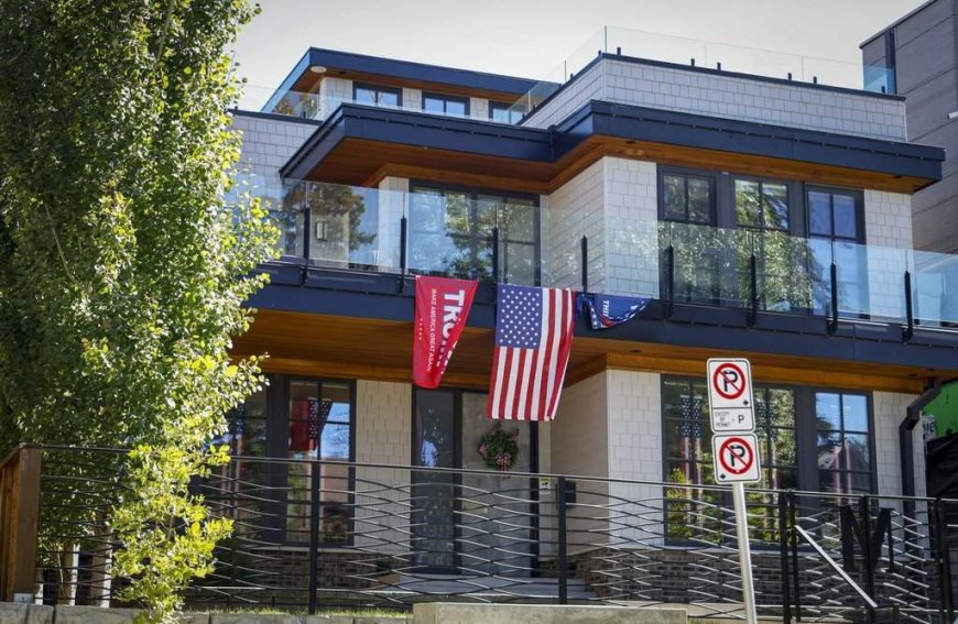 Calgary home with pro-Trump flags vandalized amid cross-border trade war