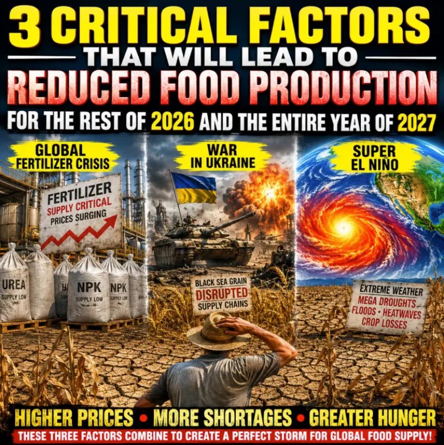 3 Critical Factors That Will Lead To Reduced Food Production For The Rest Of 2026 And The Entire Year Of 2027