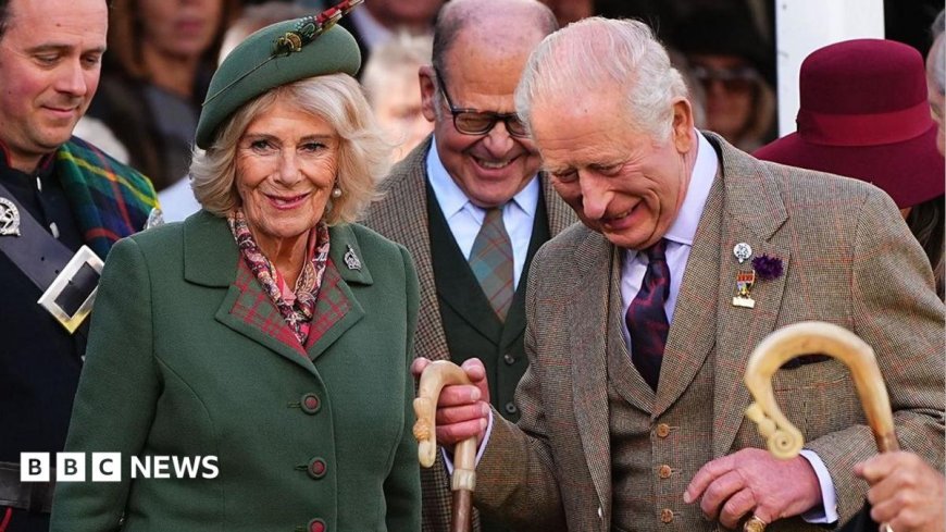 King and Queen join Highland games fans at Braemar Gathering