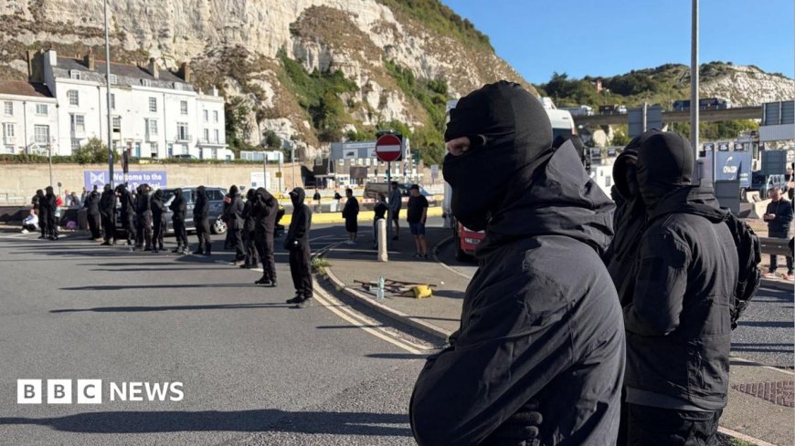 Disruption at Port of Dover as masked 'stop the boats' protesters block roads