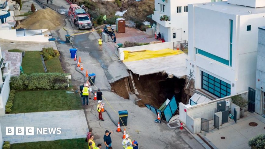 Sinkhole appears outside Malibu home thought to belong to Nicolas Cage