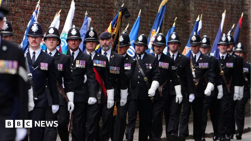 Police and army attend funeral for officer killed in wrong-way A66 crash