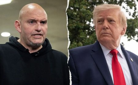 Trump says he'd 'love' to have Sen John Fetterman as a Republican amid growing speculation