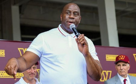 Magic Johnson makes rare critical post after Commanders' head-scratching tie against Giants