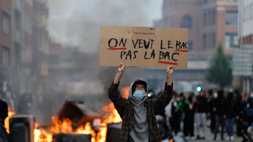 Schools set alight by students in protests across France
