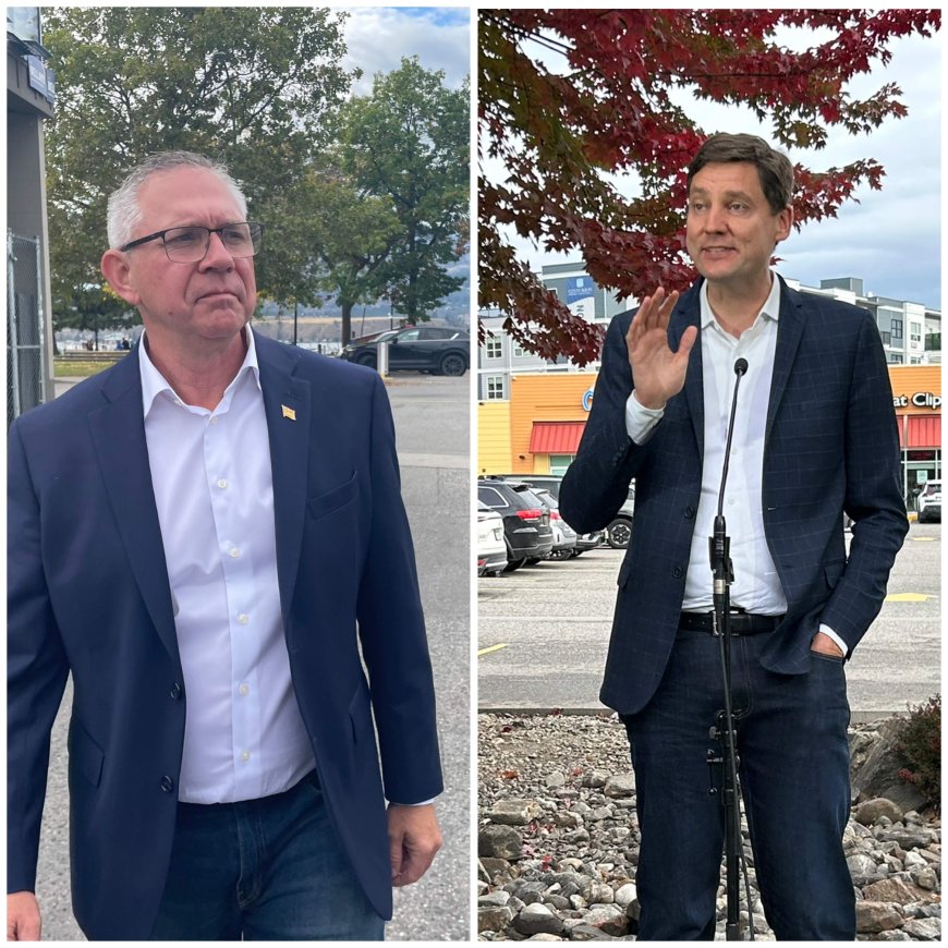 BC NDP and Conservative leaders campaign in the Okanagan