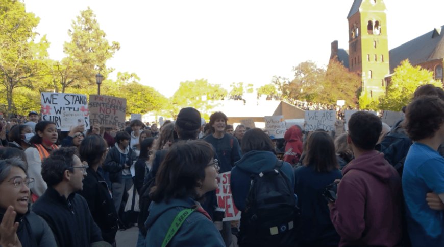 Protest at Cornell University calls for president, administration to step down