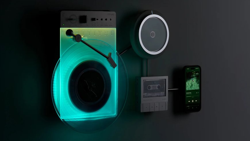 Trettire's Retro Ambient Audio System offers a full hi-fi system with no wires