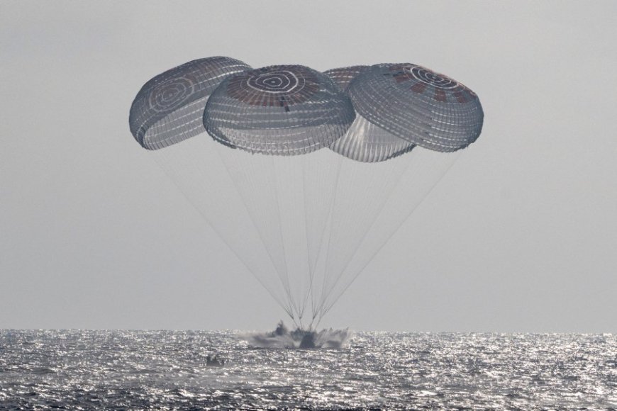 SpaceX Crew-12 splash down off coast of California after ISS mission