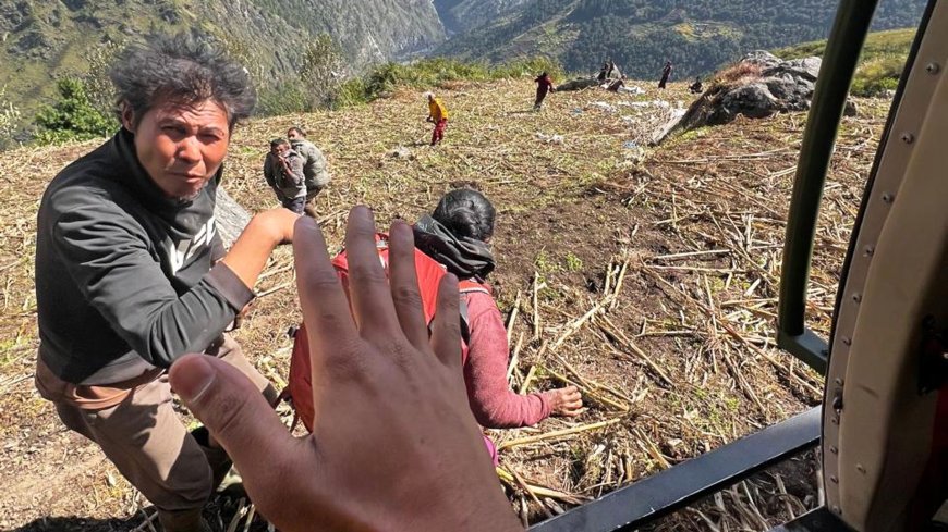 Flash flooding triggered by landslide destroys homes in Nepal